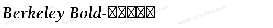Berkeley Bold字体转换